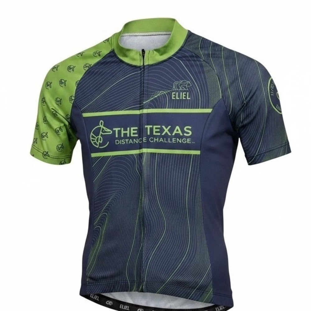 ELIEL Cycling Zipper Jersey‎ TDC Texas Women's size Medium Sporty Active Granola
